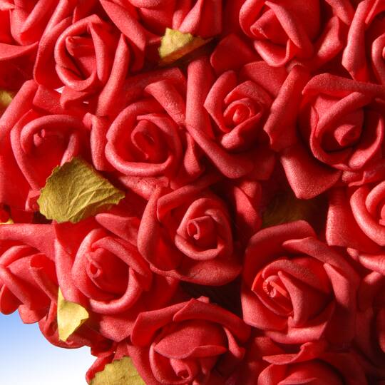 7" Red Rose Hanging Heart